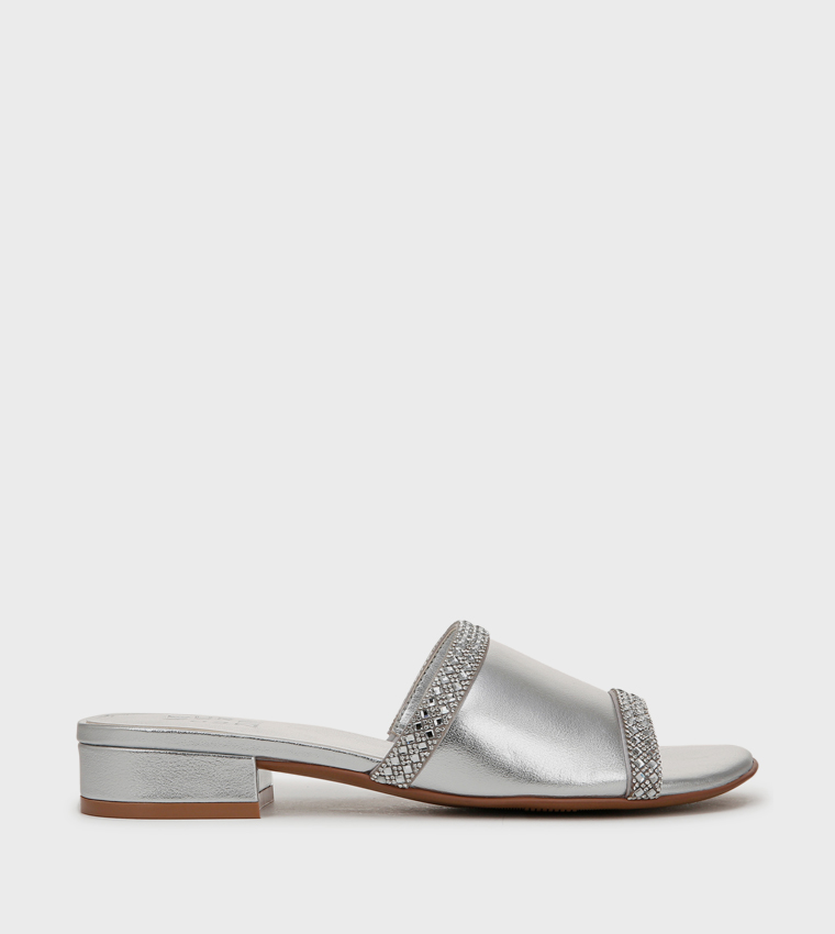 NAMINA Embellished Low Heel Sandals