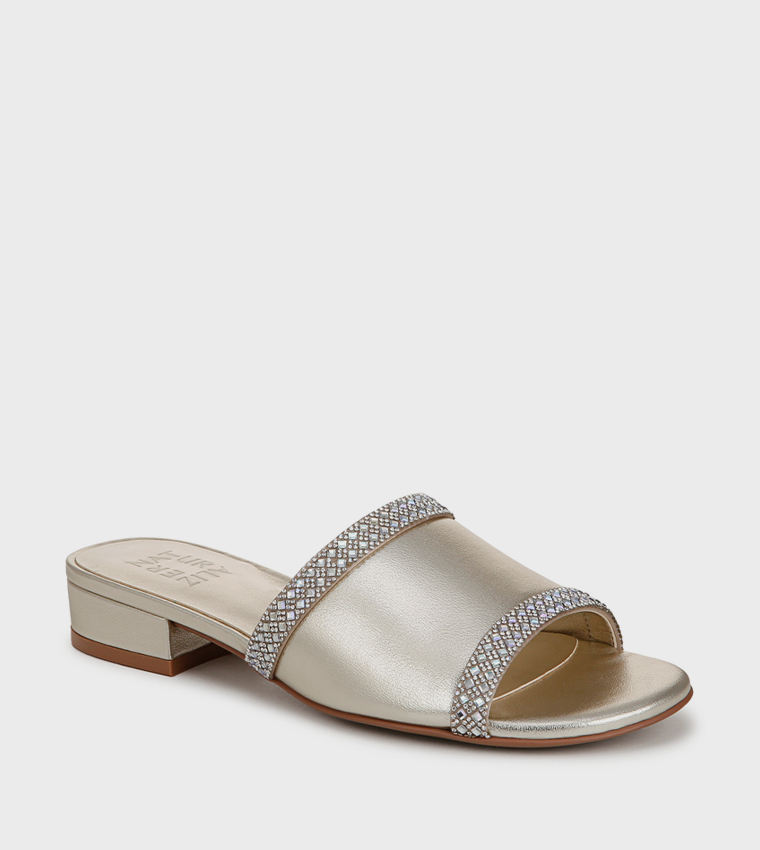 NAMINA Embellished Low Heel Sandals