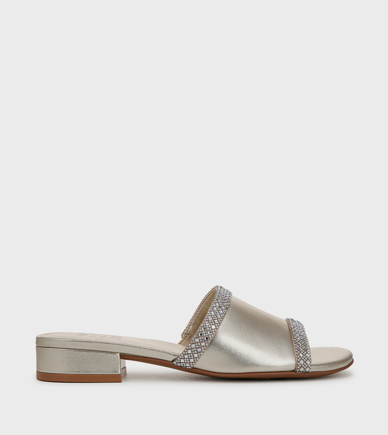 NAMINA Embellished Low Heel Sandals