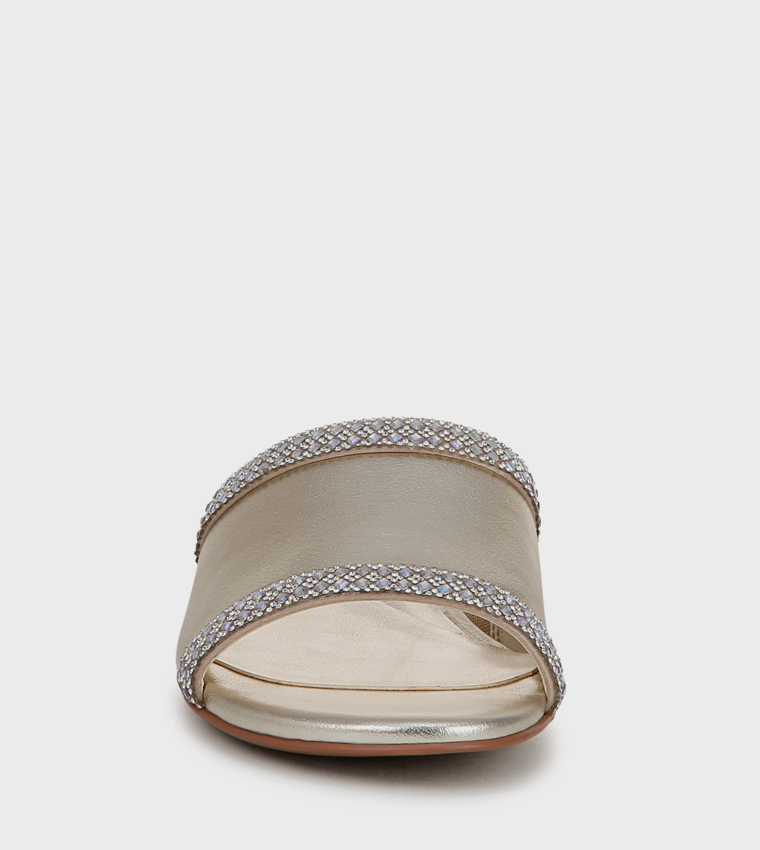 NAMINA Embellished Low Heel Sandals