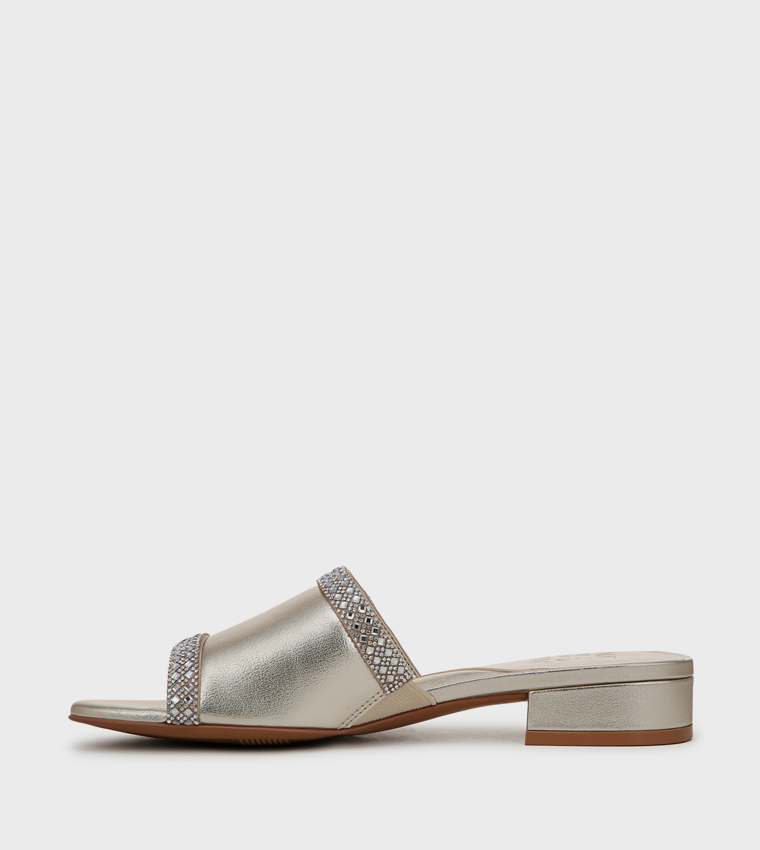 NAMINA Embellished Low Heel Sandals