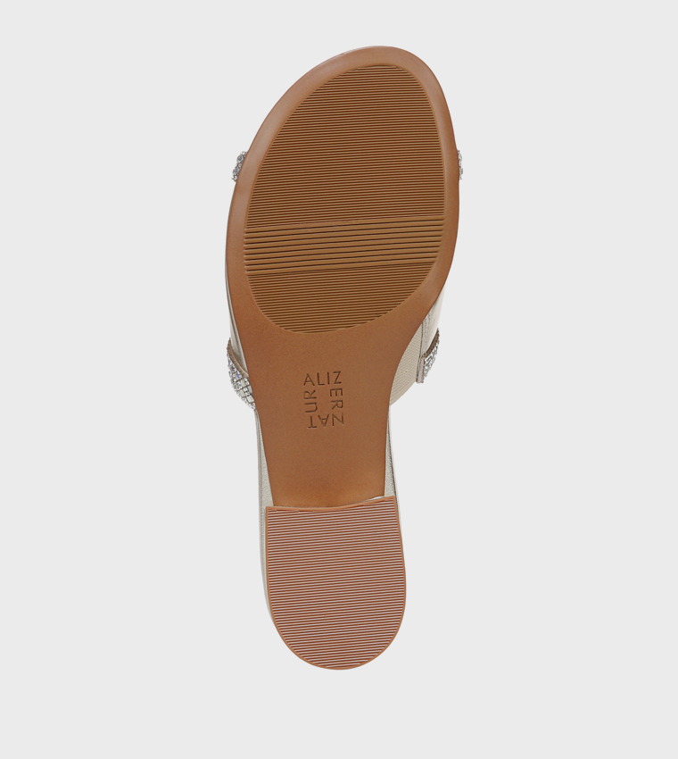 NAMINA Embellished Low Heel Sandals
