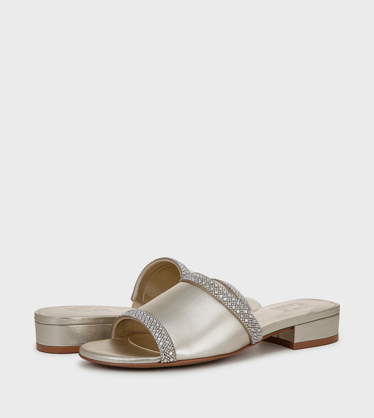 NAMINA Embellished Low Heel Sandals