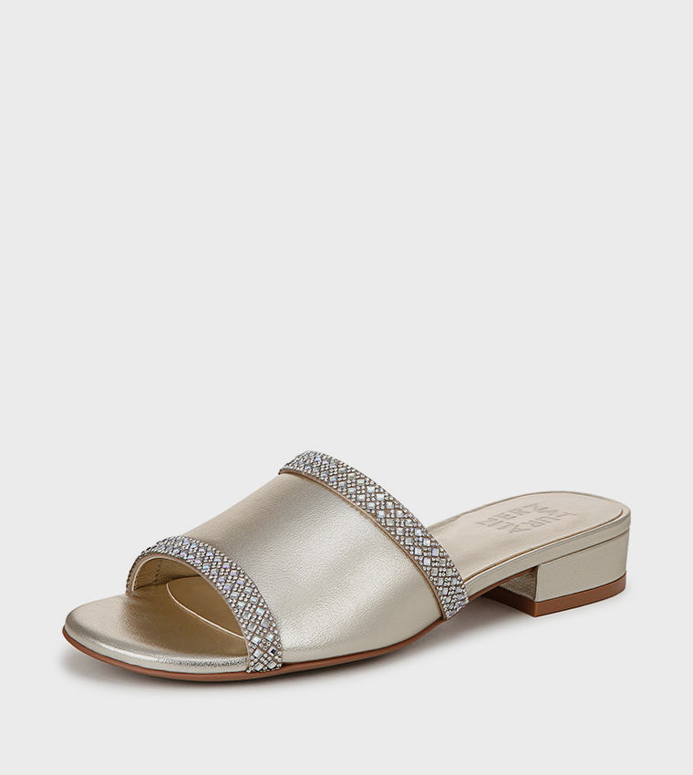 NAMINA Embellished Low Heel Sandals
