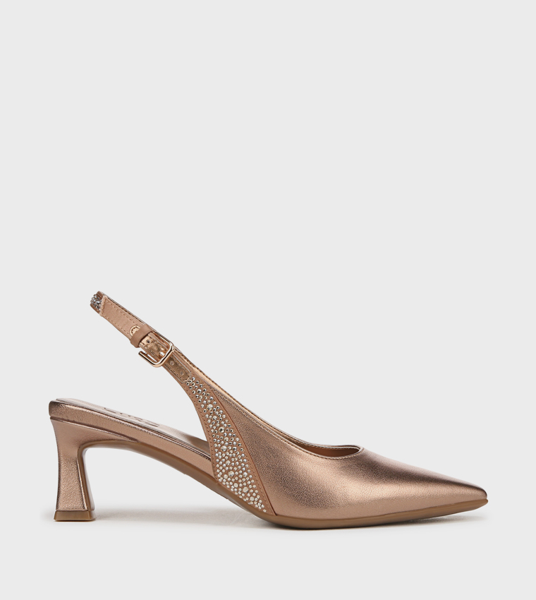 NATANSY3 Embellished Slingback Pumps