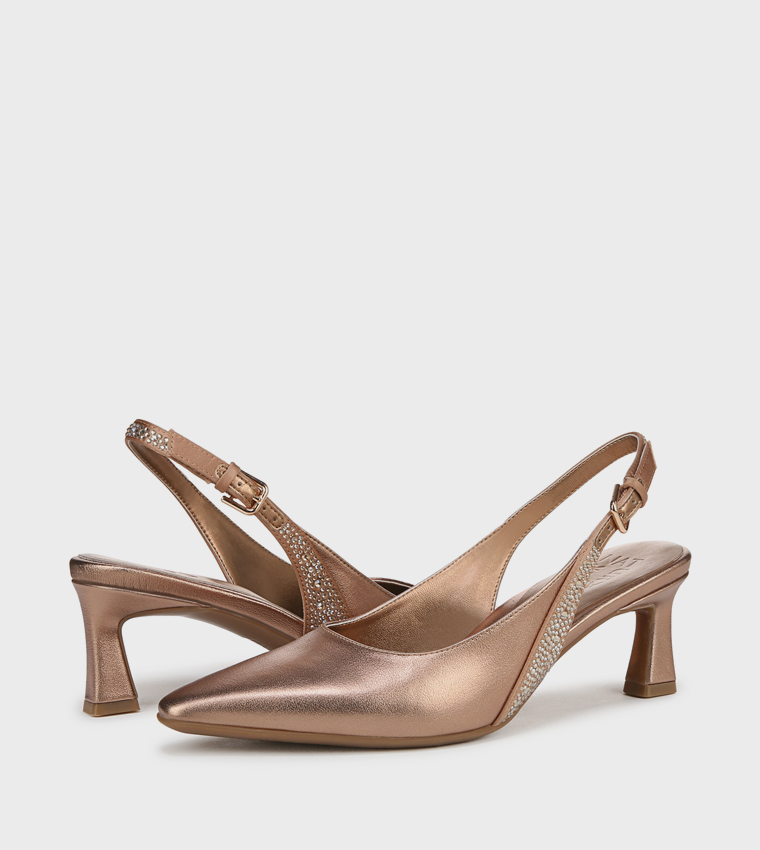 NATANSY3 Embellished Slingback Pumps