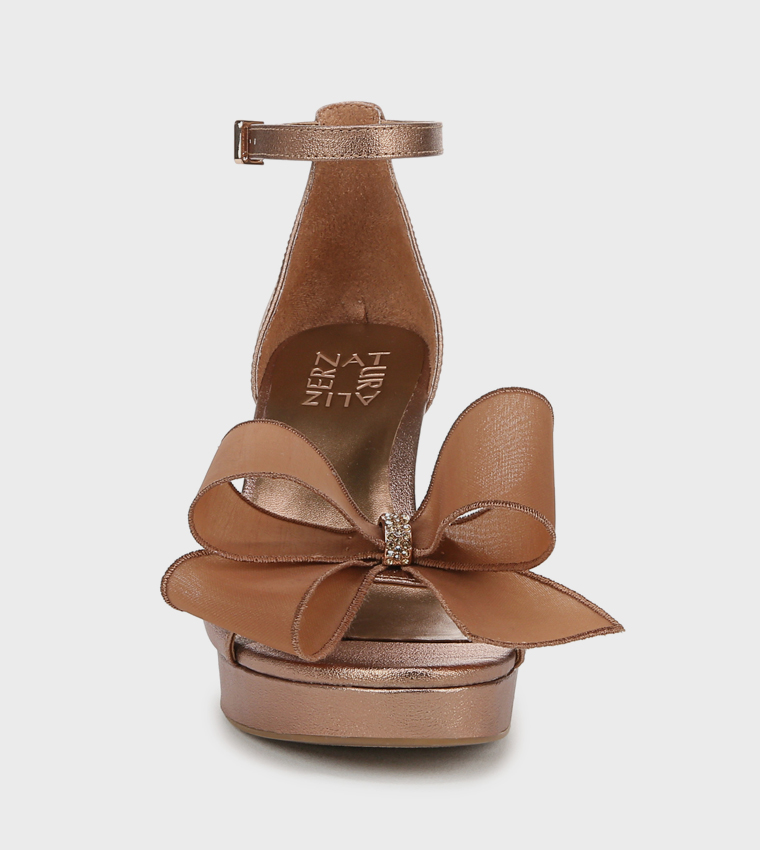 NAALWAYS Bow Detail D'Orsay Sandals