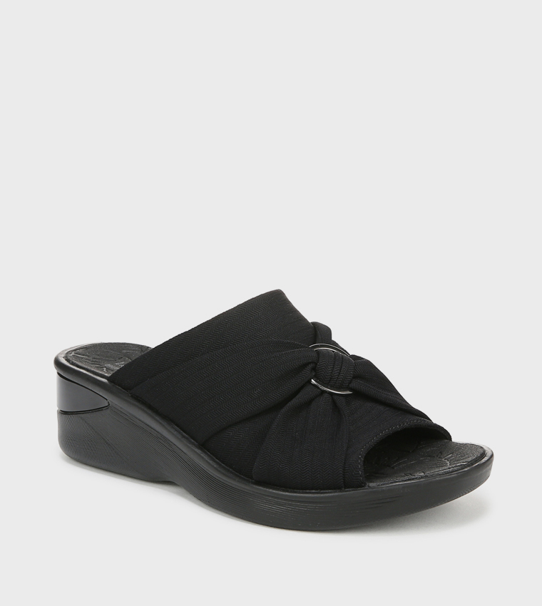 SERENADE SLIDE Peep Toe Wedge Sandals