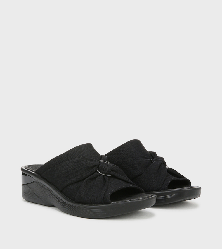 SERENADE SLIDE Peep Toe Wedge Sandals