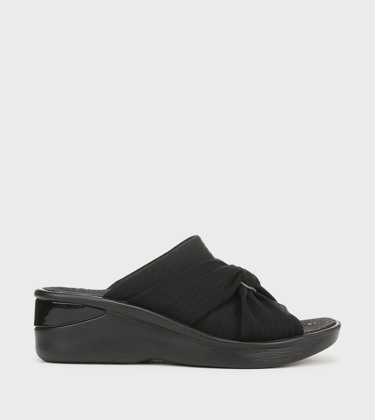 SERENADE SLIDE Peep Toe Wedge Sandals