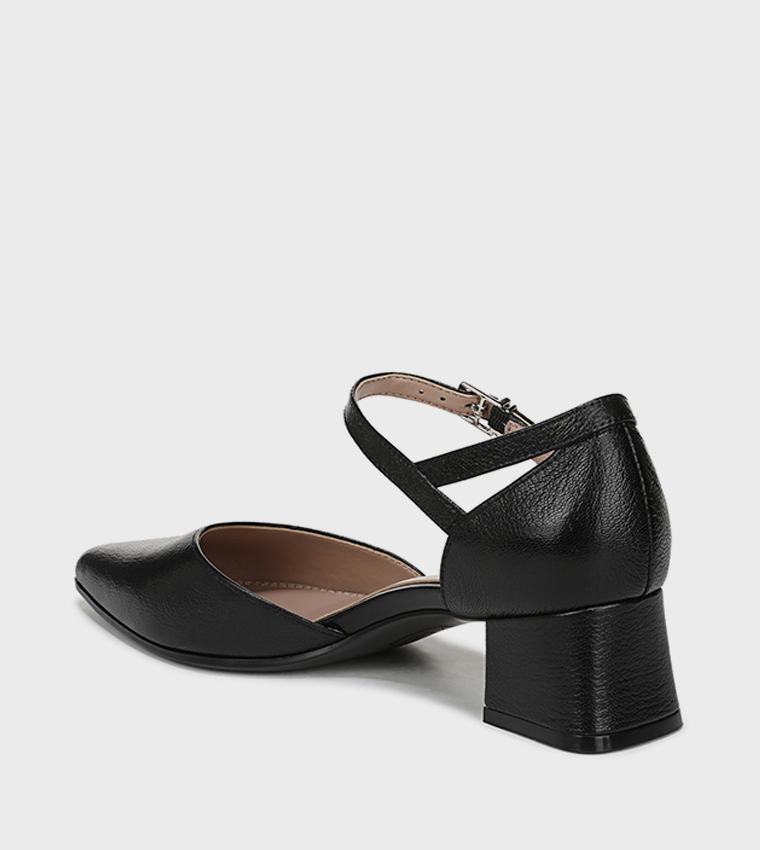 MADDOX Ankle Strap Block Heel Pumps