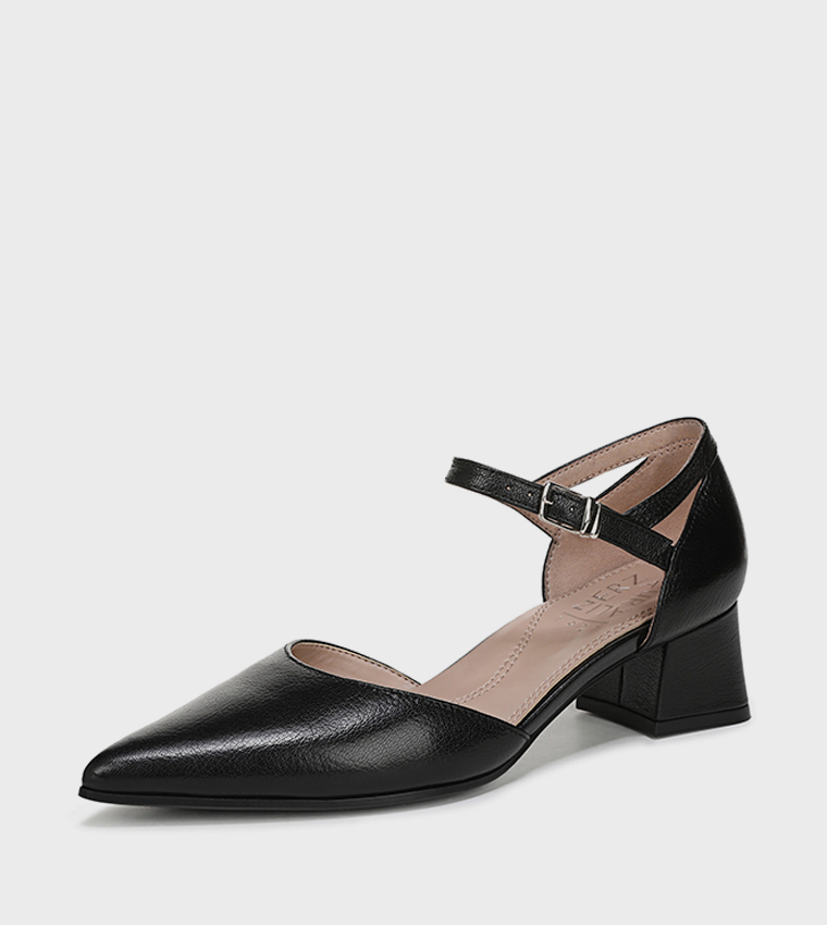 MADDOX Ankle Strap Block Heel Pumps