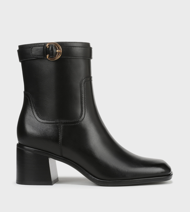 ICY Block Heel Ankle Boots