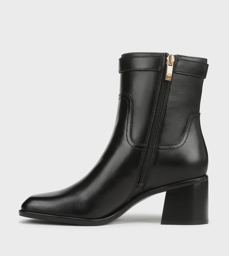 ICY Block Heel Ankle Boots