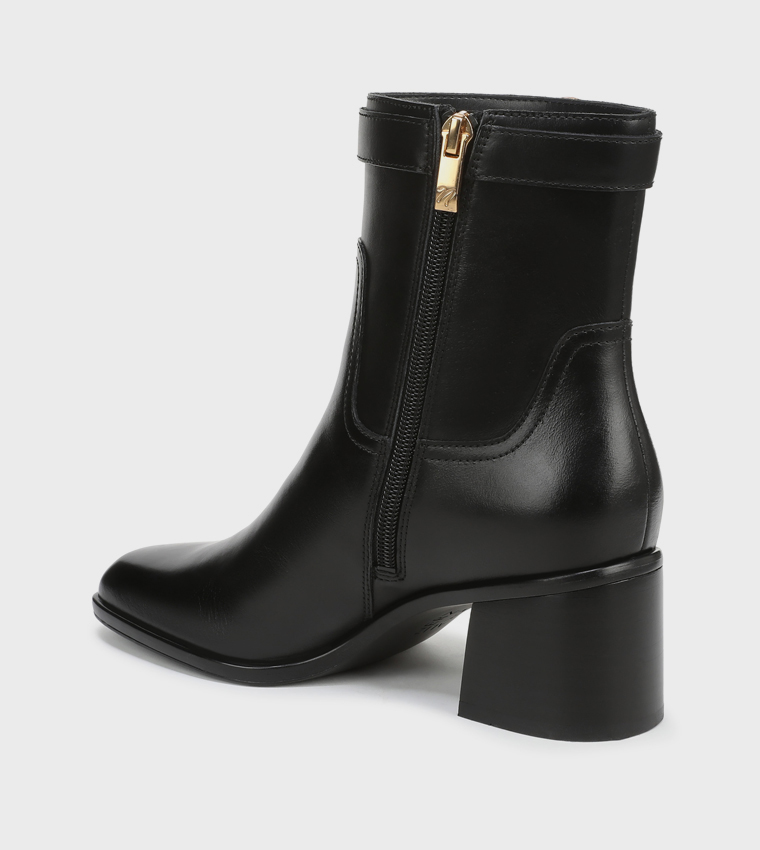 ICY Block Heel Ankle Boots