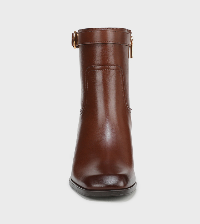 ICY Block Heel Ankle Boots