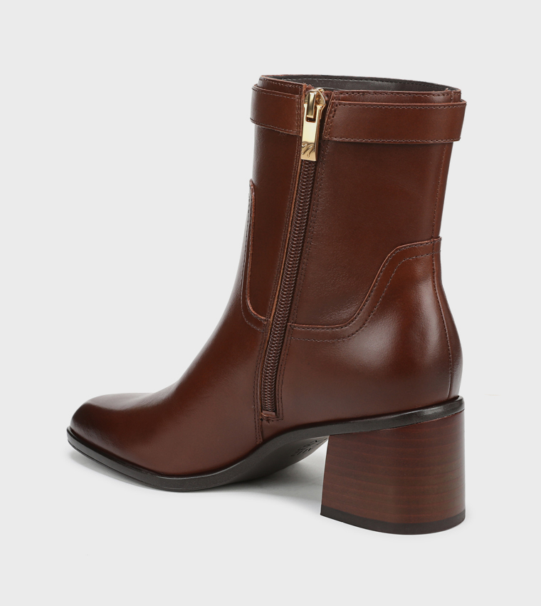 ICY Block Heel Ankle Boots