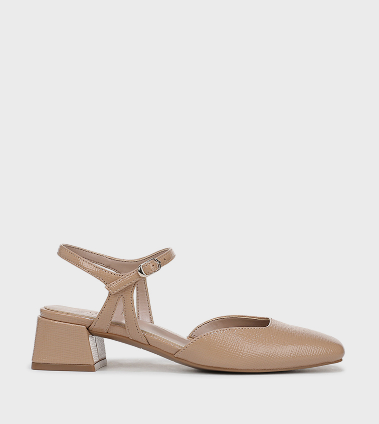 HATTIE Square Toe Block Heel Pumps