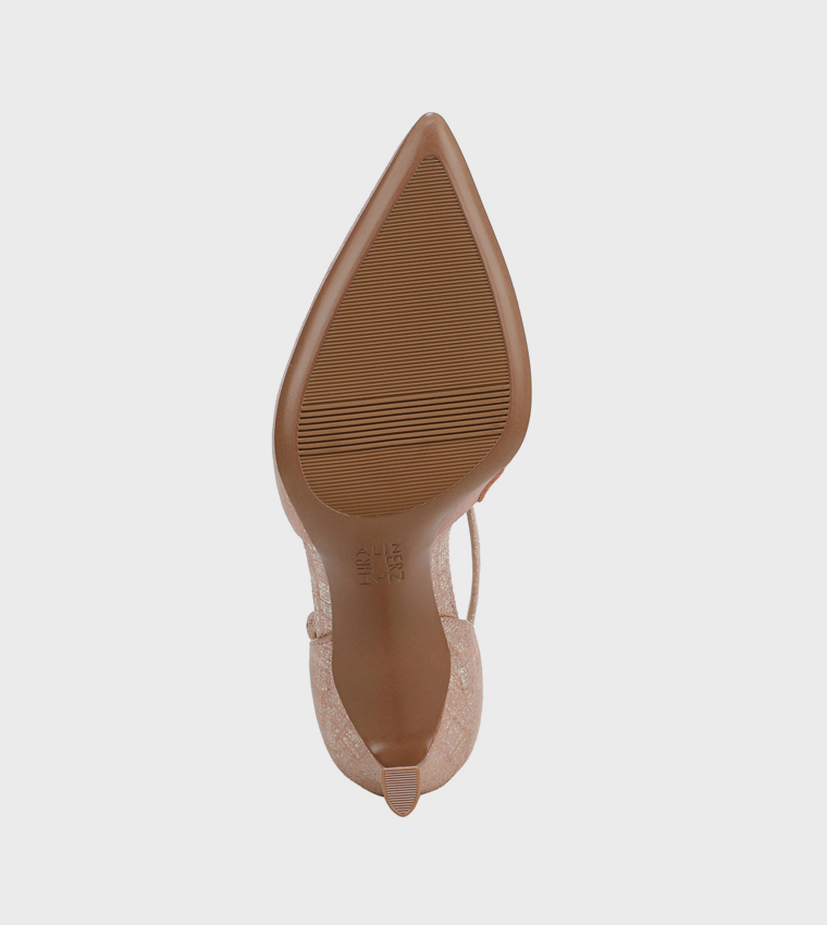 NAANGELINA Textured Pointed Toe Pumps