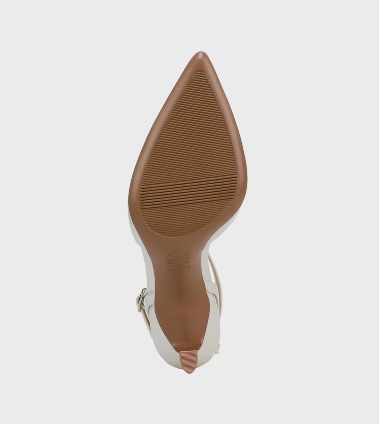 ASTRID Pearl Detail Ankle Strap Pumps