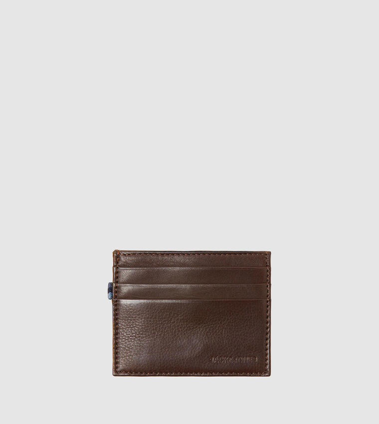 Textured Leather Card Holder
