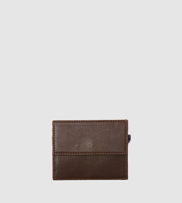 Textured Leather Card Holder