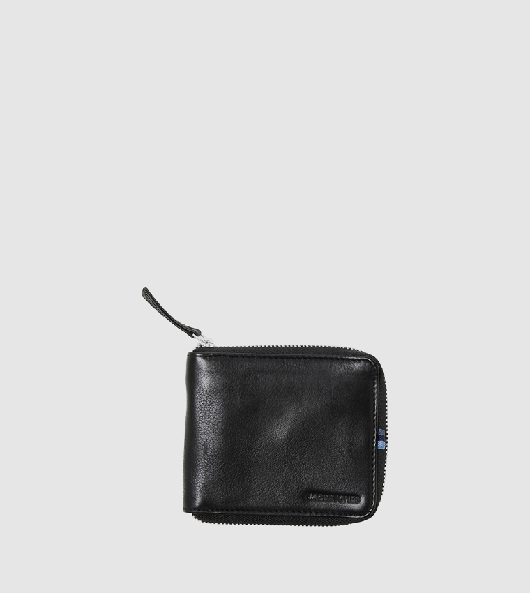 Textured Leather Bi-Fold Wallet