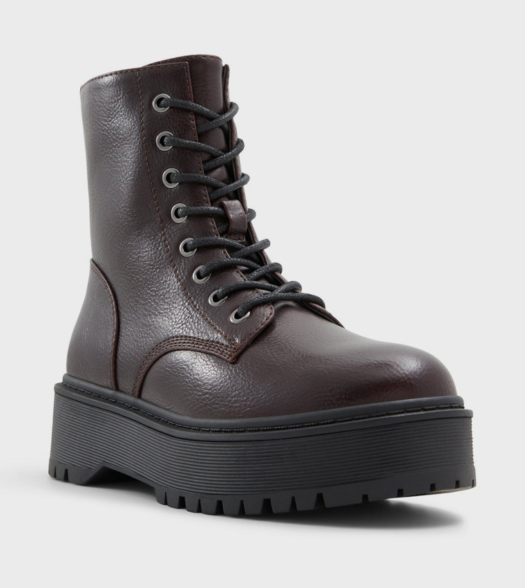 JADYN Lace Up Platform Ankle Boots