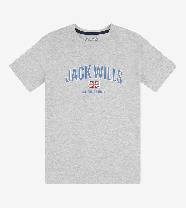 Buy Jack Wills Logo Printed Elastic Waist Leggings In Black