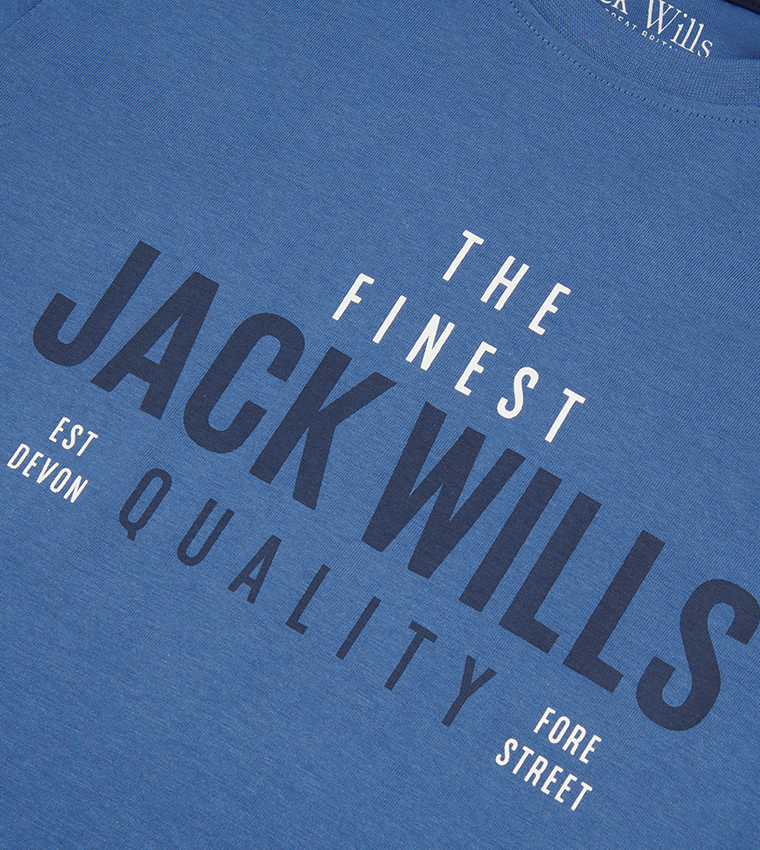 Buy Jack Wills Logo Printed Elastic Waist Leggings In Navy