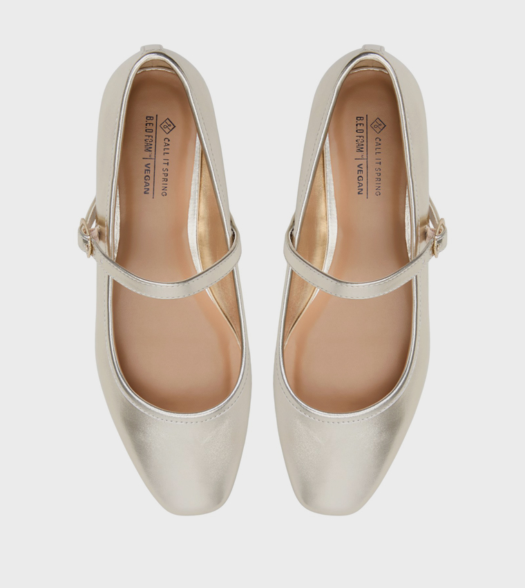JANEYY Metallic Mary Janes