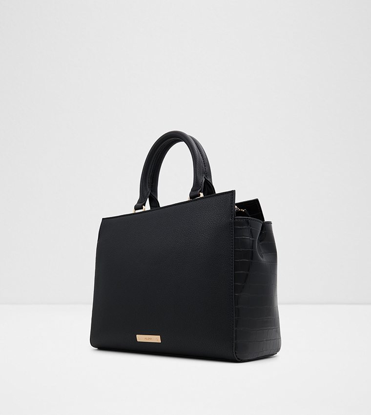 Buy Aldo JAVANALDAR Textured Satchel Bag In Black | 6thStreet Saudi Arabia