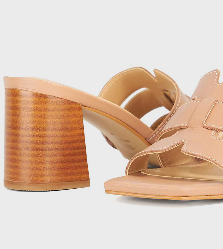 JAYYLA Solid Block Heel Sandals