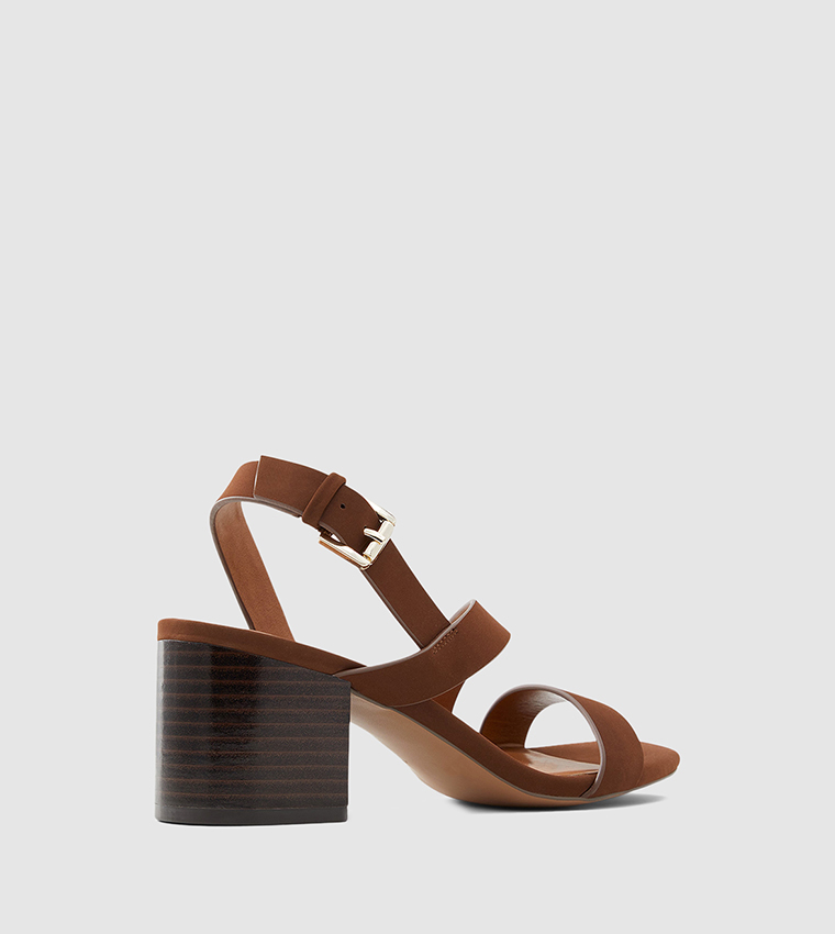 Round block deals heel sandals