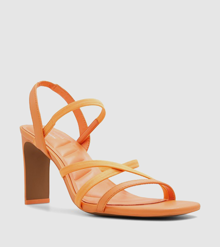 Orange sandals heels hotsell