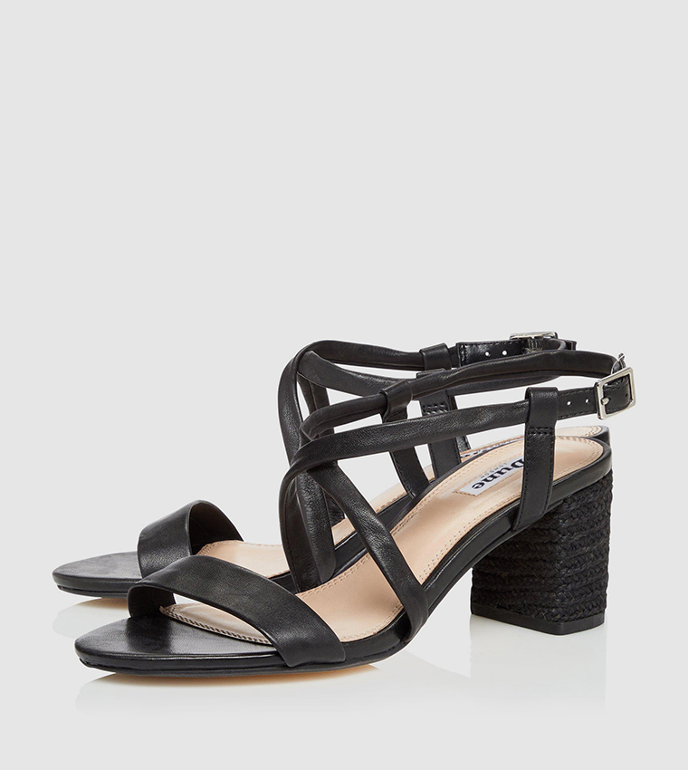 dune black block heel