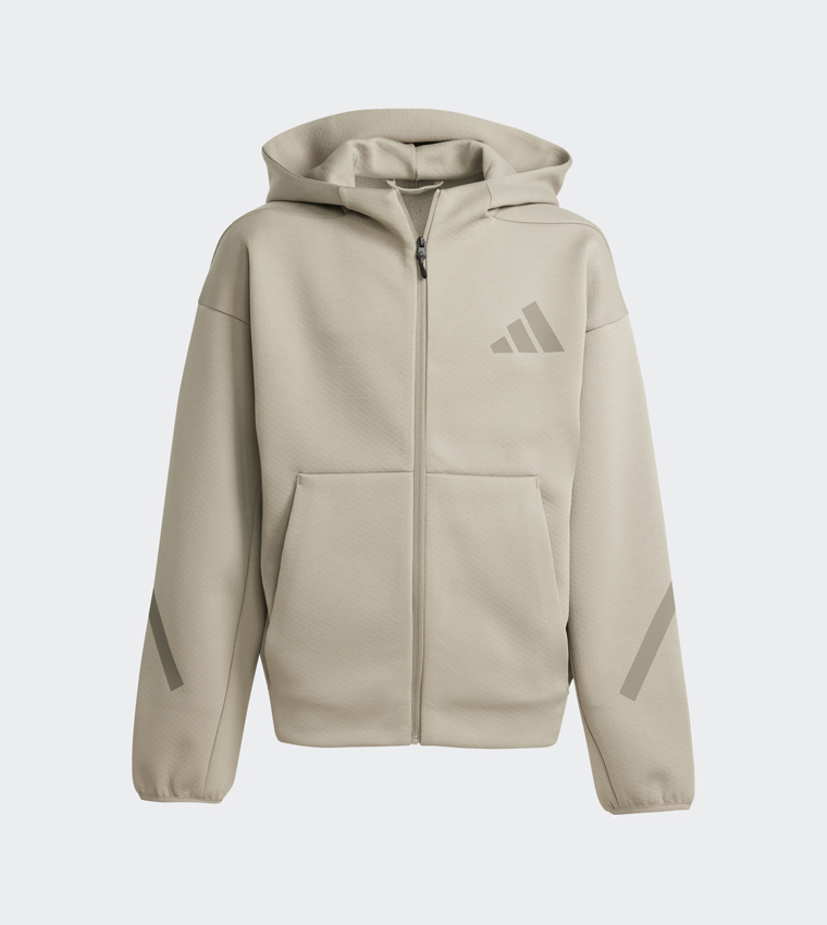 Logo Printed Hooded Jacket
