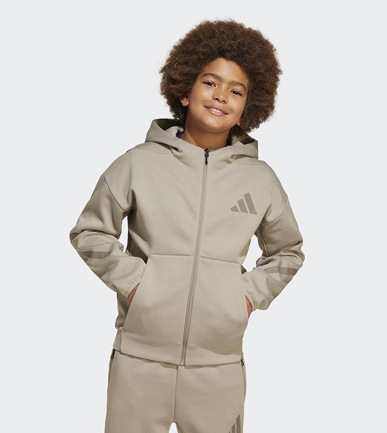 Logo Printed Hooded Jacket