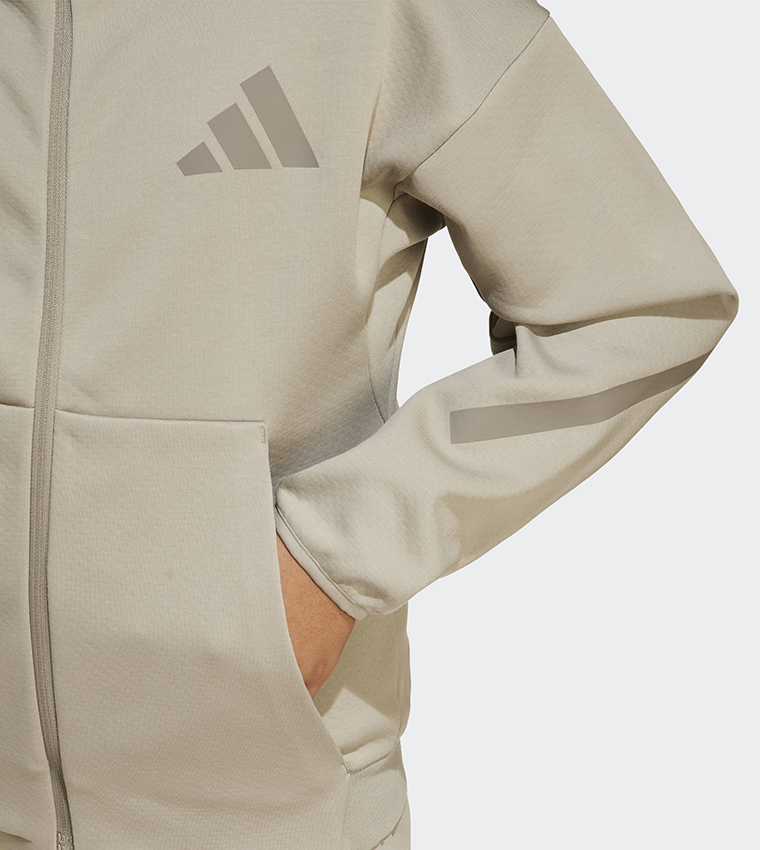 Logo Printed Hooded Jacket
