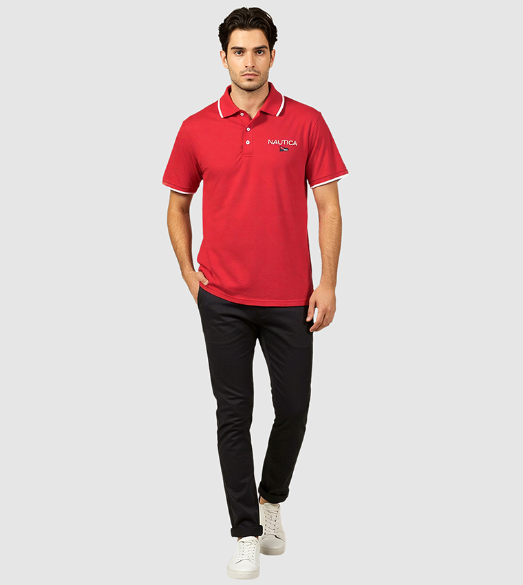 Logo Printed Regular Fit Polo T-Shirt