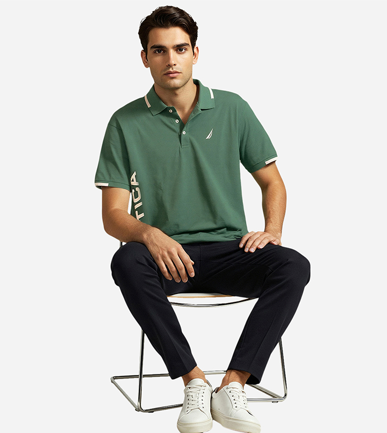 Logo Printed Regular Fit Polo T-Shirt