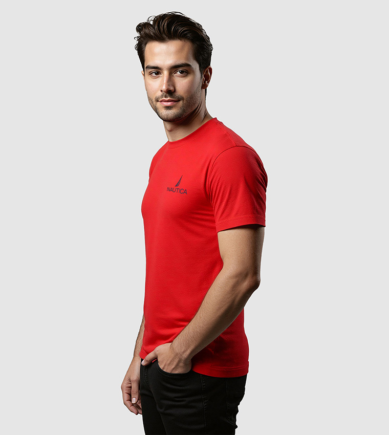 Logo Printed Regular Fit Crew Neck T-Shirt