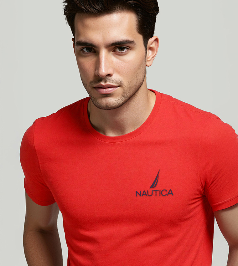 Logo Printed Regular Fit Crew Neck T-Shirt
