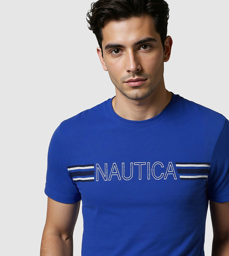 Logo Printed Regular Fit Crew Neck T-Shirt