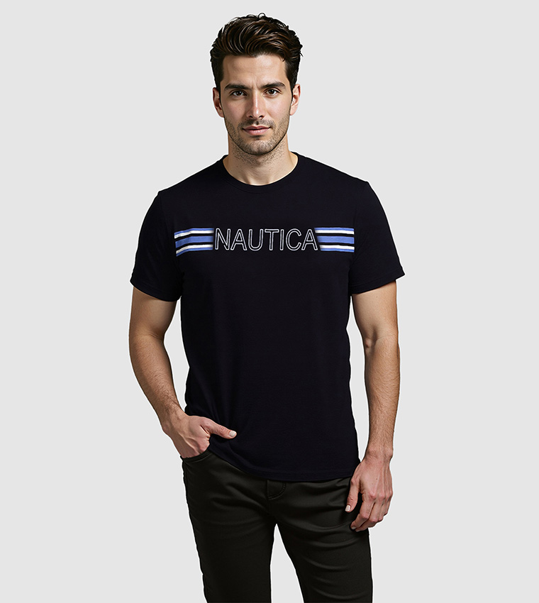 Logo Printed Regular Fit Crew Neck T-Shirt