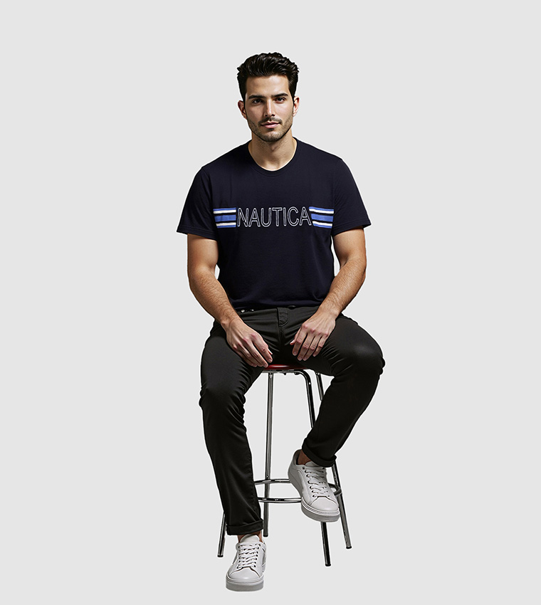 Logo Printed Regular Fit Crew Neck T-Shirt