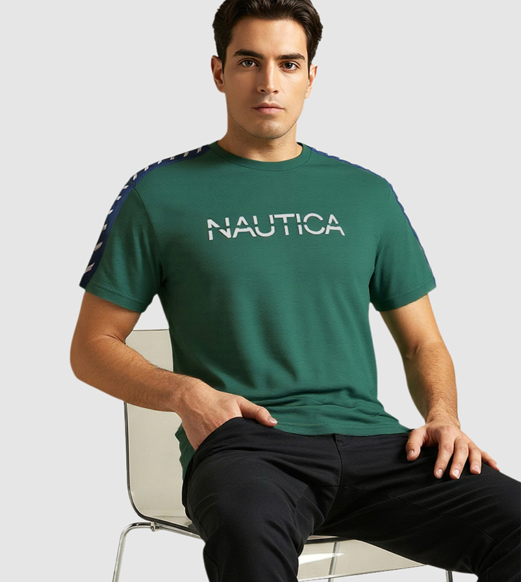 Logo Printed Regular Fit Crew Neck T-Shirt