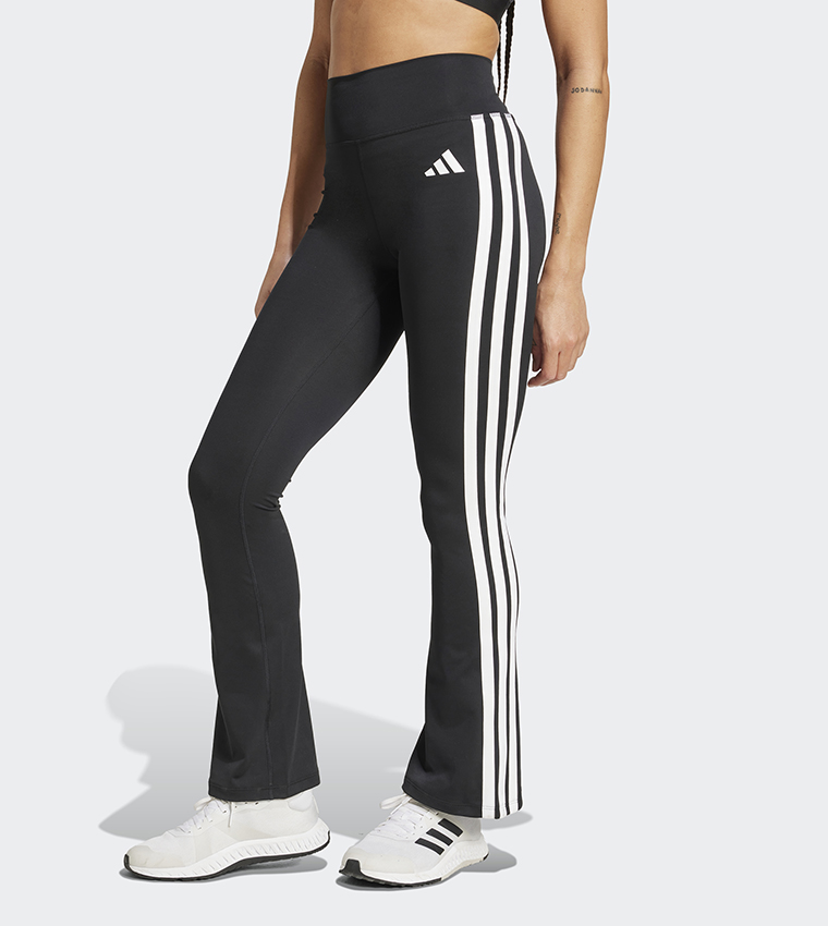 Optime Essentials 3-Stripes Flared Active Leggings