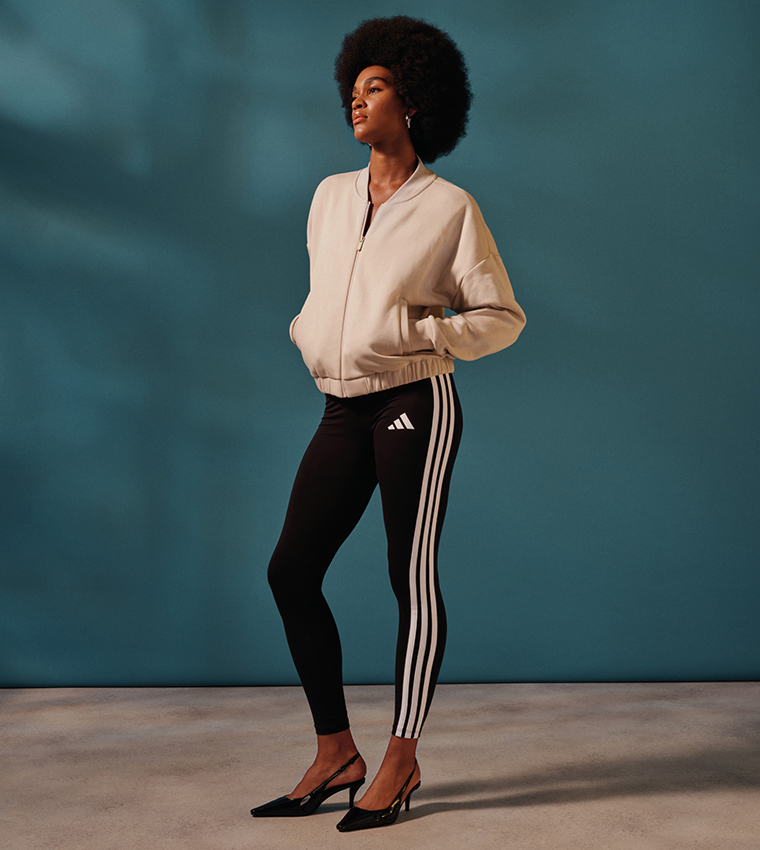 Essentials 3-Stripes Cotton Active Leggings