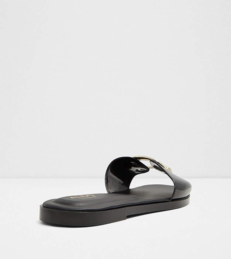 JELLYICIOUS Metal Detail Flat Sandals